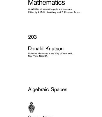 خرید و دانلود نسخه کامل کتاب Algebraic Spaces