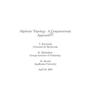 خرید و دانلود نسخه کامل کتاب Algebraic topology: A computational approach
