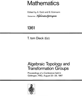 خرید و دانلود نسخه کامل کتاب Algebraic Topology and Transformation Groups