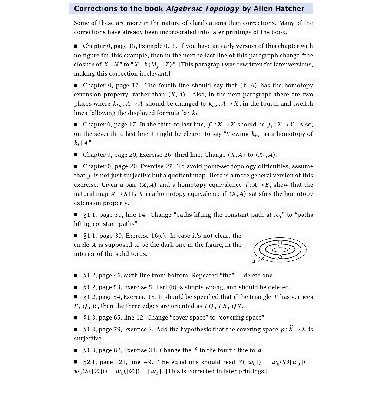خرید و دانلود نسخه کامل کتاب Algebraic topology. Errata (web draft, Nov. 2004)