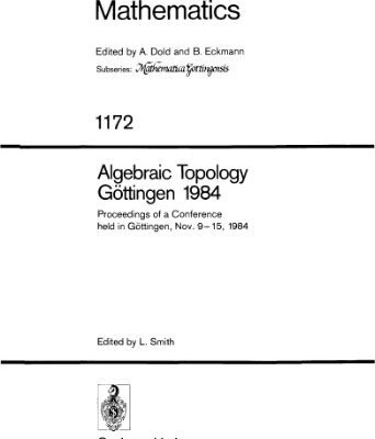 خرید و دانلود نسخه کامل کتاب Algebraic Topology, Gottingen 1984