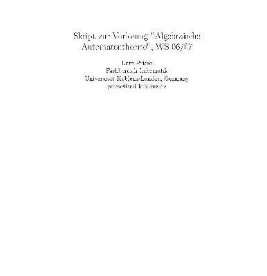 خرید و دانلود نسخه کامل کتاب Algebraische Automatentheorie 001