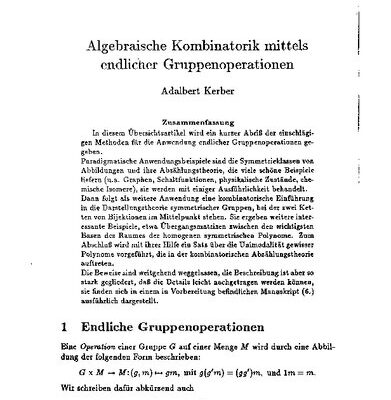 خرید و دانلود نسخه کامل کتاب Algebraische Kombinatorik mittels endlicher Gruppenoperationen