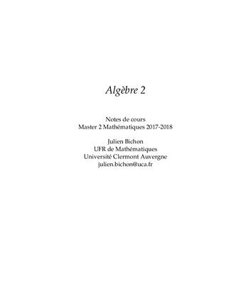 خرید و دانلود نسخه کامل کتاب Algèbre 2