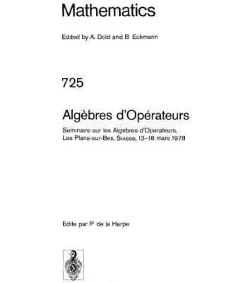 خرید و دانلود نسخه کامل کتاب Algebres d’Operateurs