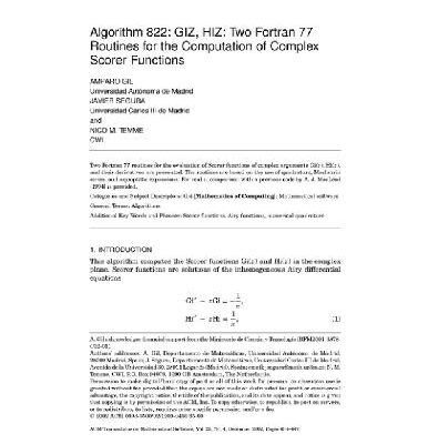 خرید و دانلود نسخه کامل کتاب Algorithm 822. Complex Scorer functions