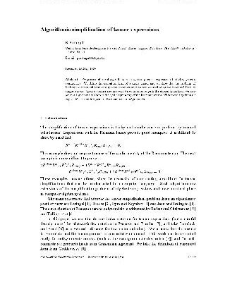 خرید و دانلود نسخه کامل کتاب Algorithmic simplification of tensor expressions