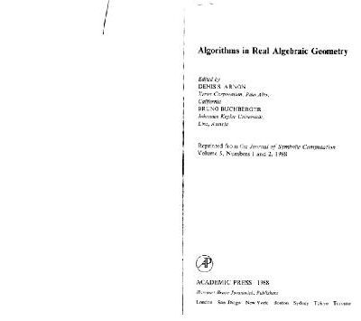 خرید و دانلود نسخه کامل کتاب Algorithms in Real Algebraic Geometry