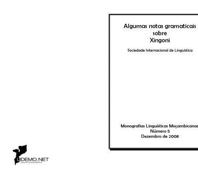 خرید و دانلود نسخه کامل کتاب Algumas notas gramaticais sobre Xingoni