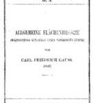 خرید و دانلود نسخه کامل کتاب Allgemeine Flächentheorie (Disquisitiones generales circa superficias curvas) (1827)