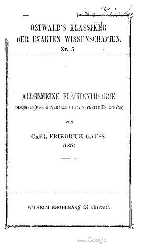 خرید و دانلود نسخه کامل کتاب Allgemeine Flächentheorie (Disquisitiones generales circa superficias curvas) (1827)_68a7eacc6c557.jpeg خرید و دانلود نسخه کامل کتاب Allgemeine Flächentheorie (Disquisitiones generales circa superficias curvas) (1827)
