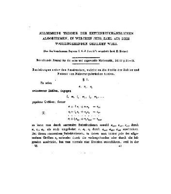 خرید و دانلود نسخه کامل کتاب Allgemeine Theorie der kettenbruchaehnlichen [kettenbruchähnlichen] Algorithmen