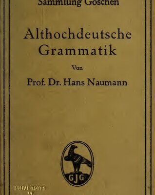 خرید و دانلود نسخه کامل کتاب Althochdeutsche Grammatik