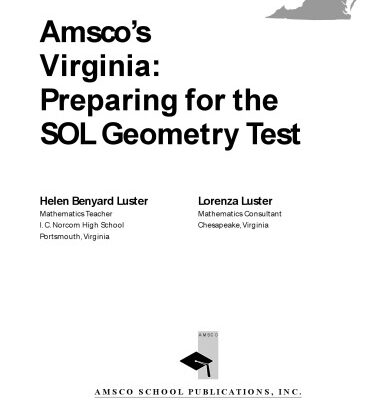 خرید و دانلود نسخه کامل کتاب Amsco’s Virginia: Preparing for the SOL Geometry Test