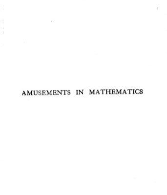 خرید و دانلود نسخه کامل کتاب Amusements in mathematics