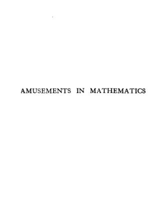 خرید و دانلود نسخه کامل کتاب Amusements in Mathematics