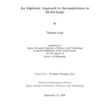 خرید و دانلود نسخه کامل کتاب An Algebraic Approach to Incompleteness in Modal Logic [PhD Thesis]