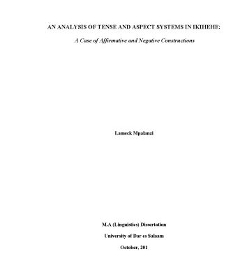 خرید و دانلود نسخه کامل کتاب An Analysis of Tense and Aspect Systems in Ikihehe: A Case of Affirmative and Negative Constructions