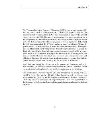 خرید و دانلود نسخه کامل کتاب An Analysis of the Veterans Equitable Resource Allocation (VERA) System