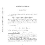 خرید و دانلود نسخه کامل کتاب An analytical exercise