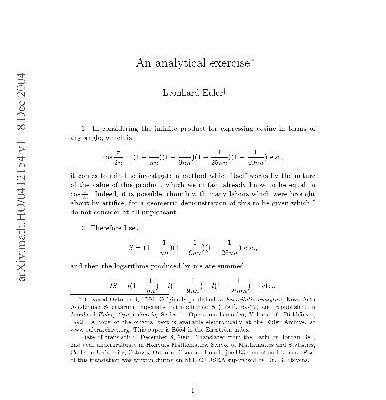 خرید و دانلود نسخه کامل کتاب An analytical exercise