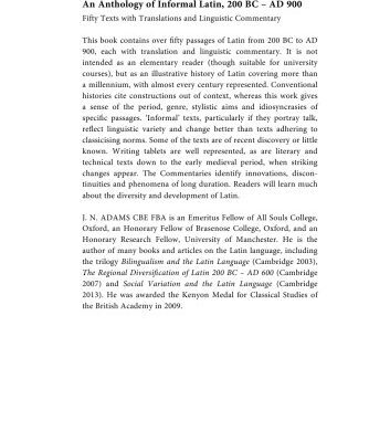 خرید و دانلود نسخه کامل کتاب An Anthology of Informal Latin, 200 BC–AD 900 : Fifty Texts with Translations and Linguistic Commentary