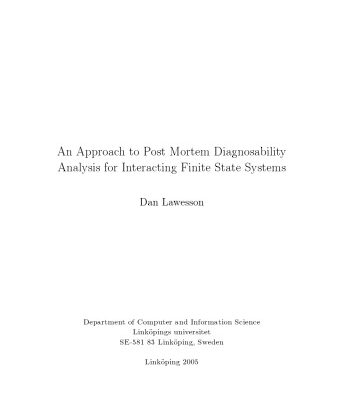 خرید و دانلود نسخه کامل کتاب An approach to diagnosability analysis for interacting finite state systems