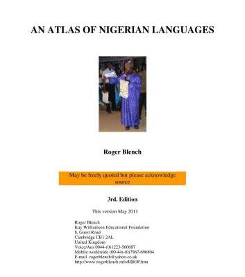 خرید و دانلود نسخه کامل کتاب An Atlas of Nigerian Languages