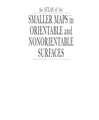 خرید و دانلود نسخه کامل کتاب An atlas of the smaller maps in orientable and nonorientable surfaces