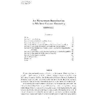 خرید و دانلود نسخه کامل کتاب An Elementary Introduction to Modern Convex Geometry