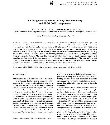 خرید و دانلود نسخه کامل کتاب An Integrated Approach to Image Watermarking and JPEG-2000 Compression