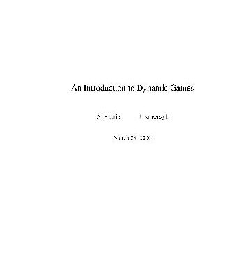 خرید و دانلود نسخه کامل کتاب An introduction to dynamic games