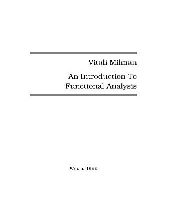 خرید و دانلود نسخه کامل کتاب An Introduction To Functional Analysis
