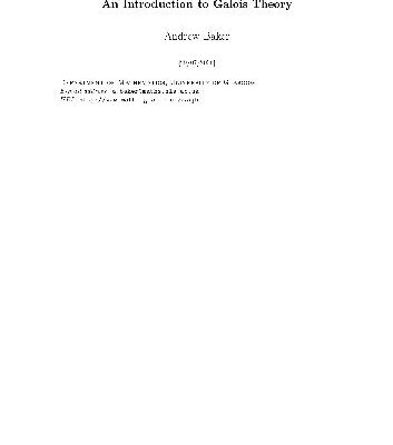خرید و دانلود نسخه کامل کتاب An Introduction to Galois Theory 001