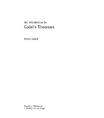 خرید و دانلود نسخه کامل کتاب An introduction to Goedel’s theorems