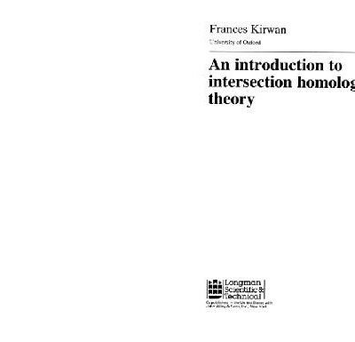 خرید و دانلود نسخه کامل کتاب An introduction to intersection homology theory