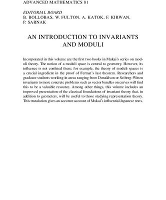 خرید و دانلود نسخه کامل کتاب An introduction to invariants and moduli