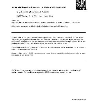 خرید و دانلود نسخه کامل کتاب An Introduction to Lie Groups and Lie Algebras, with Applications