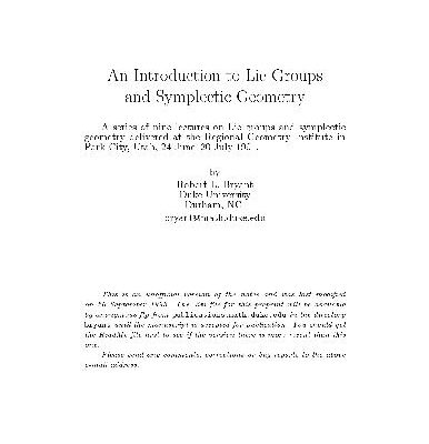 خرید و دانلود نسخه کامل کتاب An Introduction to Lie Groups and Symplectic Geometry