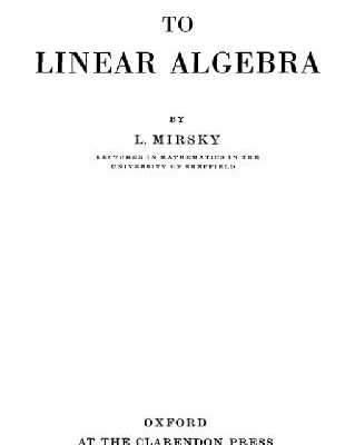 خرید و دانلود نسخه کامل کتاب An introduction to linear algebra