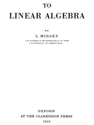 خرید و دانلود نسخه کامل کتاب An introduction to linear algebra