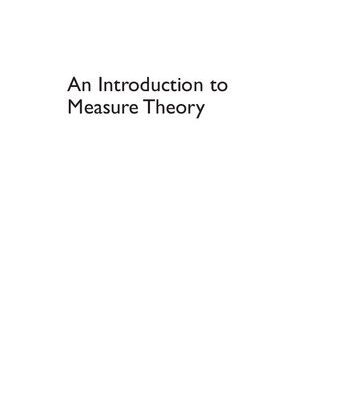خرید و دانلود نسخه کامل کتاب An Introduction to Measure Theory