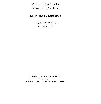 خرید و دانلود نسخه کامل کتاب An Introduction to Numerical Analysis – Solutions