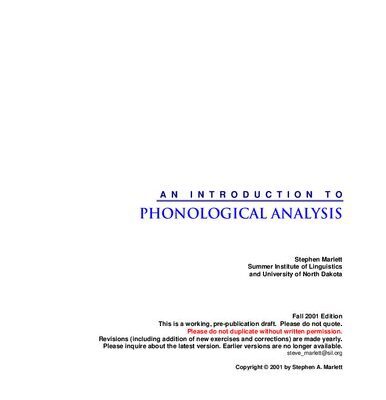 خرید و دانلود نسخه کامل کتاب An introduction to phonological analysis