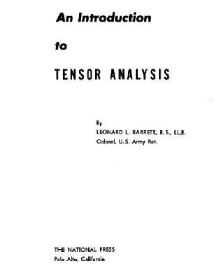خرید و دانلود نسخه کامل کتاب An introduction to tensor analysis