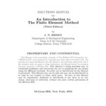 خرید و دانلود نسخه کامل کتاب An Introduction to The Finite Element Method[Solutions]