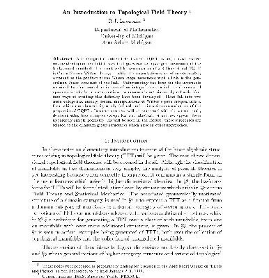 خرید و دانلود نسخه کامل کتاب An introduction to topological field theory