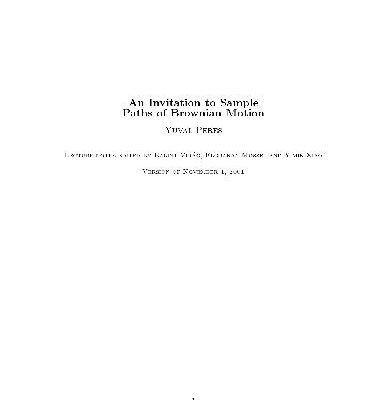 خرید و دانلود نسخه کامل کتاب An invitation to sample paths of Brownian motion