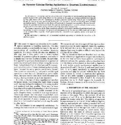 خرید و دانلود نسخه کامل کتاب An operator calculus with applications in QED