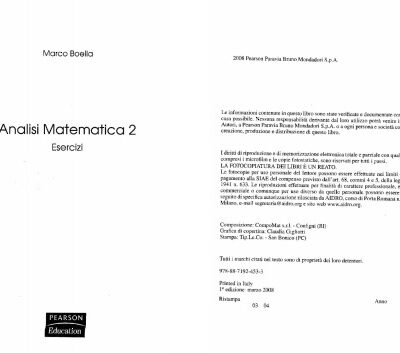 خرید و دانلود نسخه کامل کتاب Analisi matematica 2 : esercizi